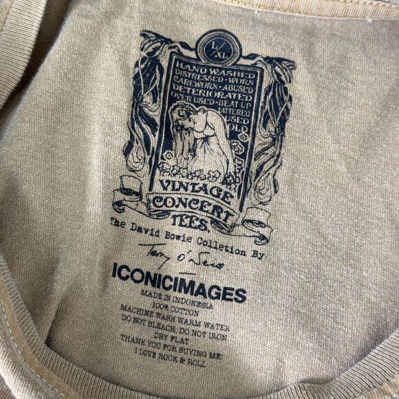 David Bowie Collection Shirt Men Large XL Terry Oneill Photo Vintage Concert Tee - Picture 9 of 11